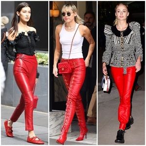 Kenneth Cole NWT Red Leather pants 🔥